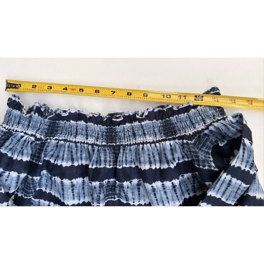 Michael Kors Boho-inspired/Peasant Off the Shoulder Women’s Tie-dye - Size M
